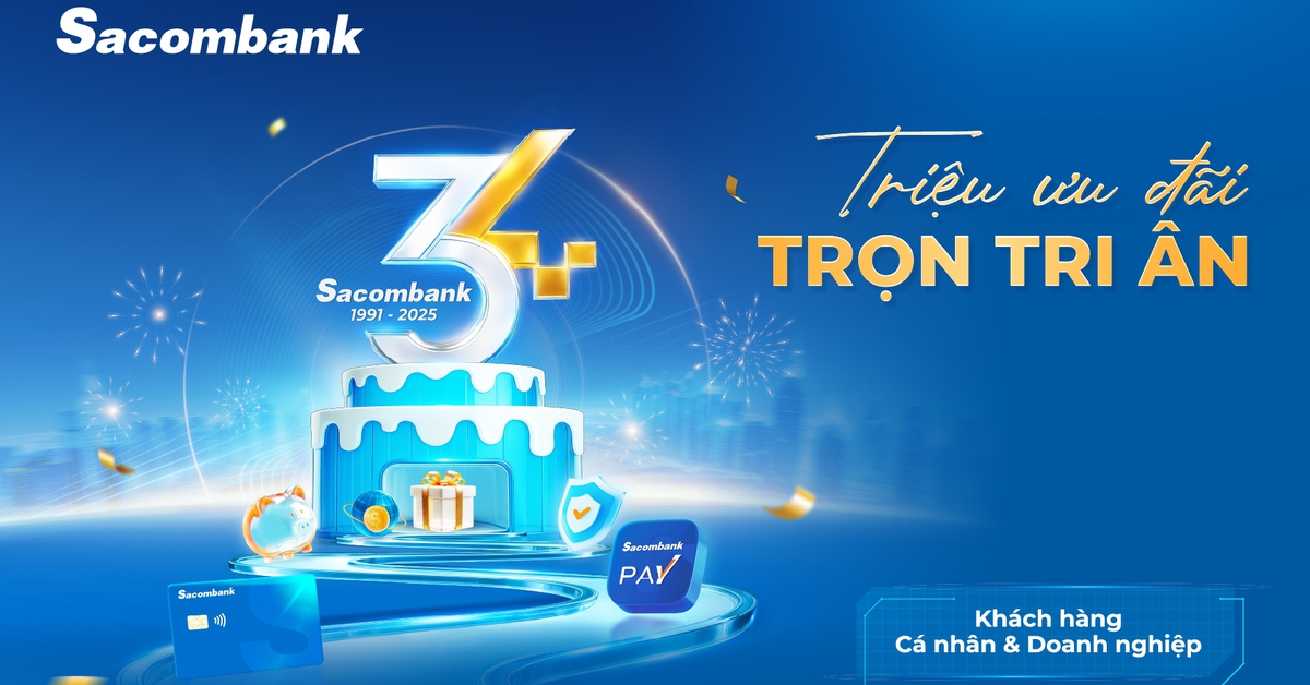 Tràn ngập ưu đãi xuyên suốt trong tháng 12 sinh nhật Sacombank