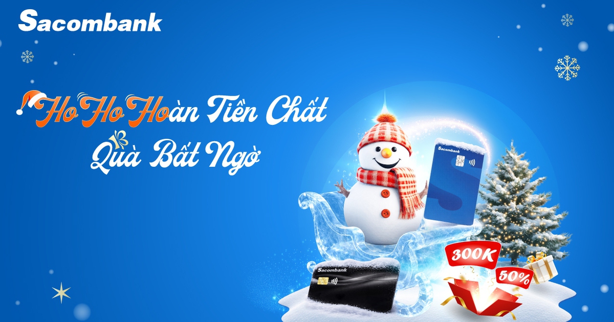 Sacombank triển khai chương trình ưu đãi thẻ dịp Noel và cuối năm 2025