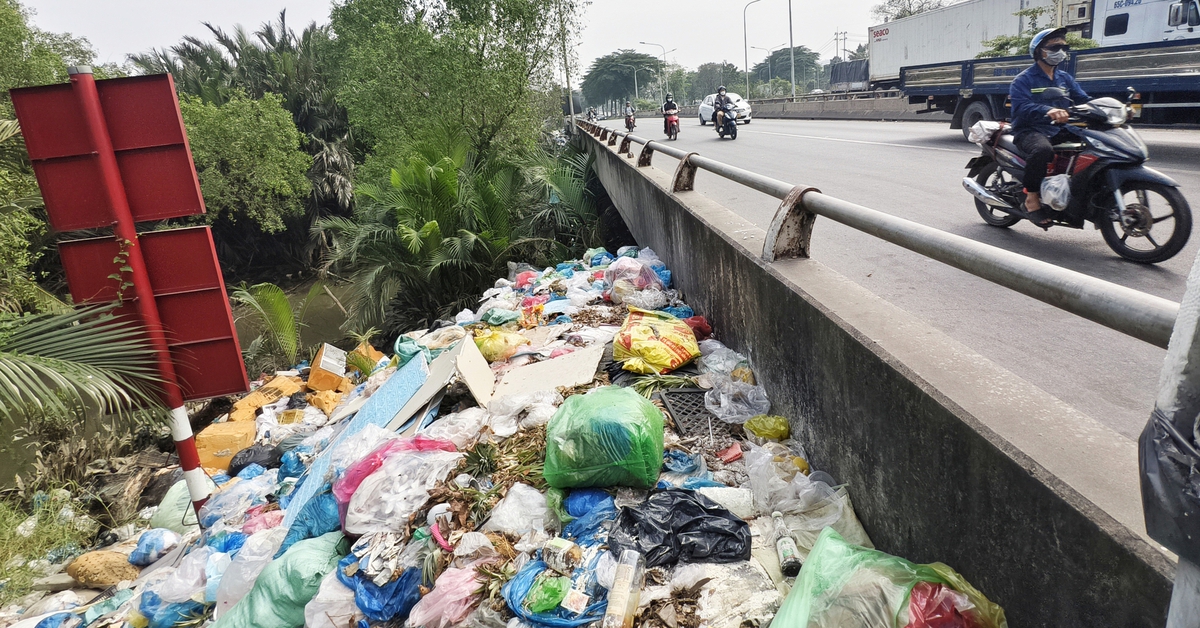 Quăng rác thành đống dưới chân cầu ở TP.HCM, UBND xã sẽ trích xuất camera phạt nguội