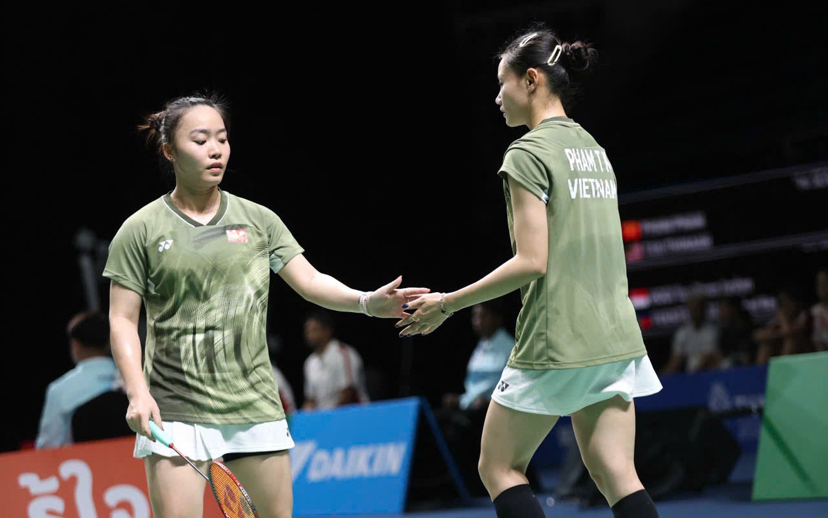 Đôi nữ Việt Nam lần đầu tiên đối đầu cặp số 2 thế giới tại SEA Games 33