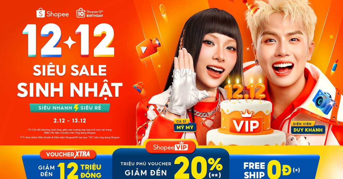 Shopee khởi động ‘12-12 Siêu Sale Sinh Nhật’ với loạt chương trình mua sắm hoành tráng