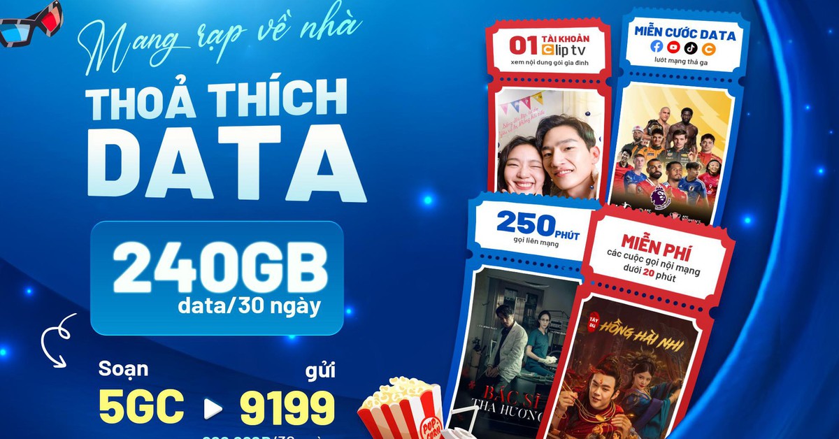 Mang cả rạp phim về nhà, lướt mạng thỏa thích data