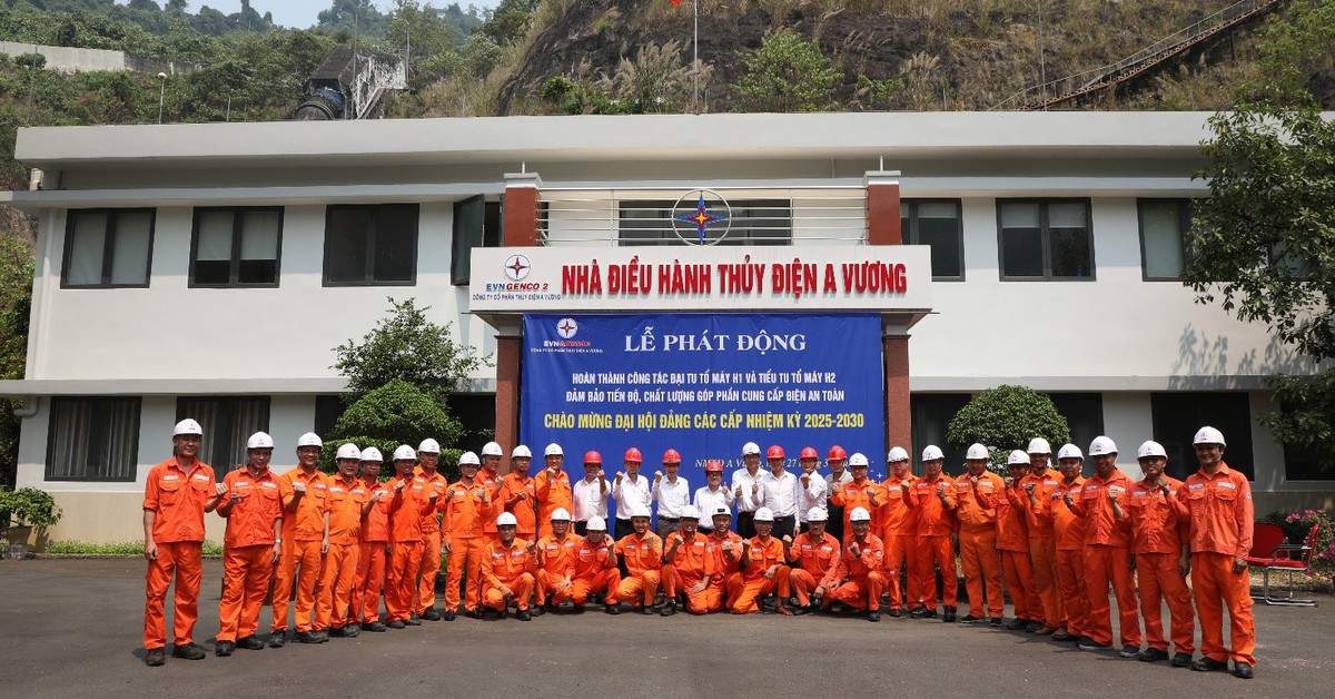 Thủy điện A Vương phát động thi đua hoàn thành đại tu, tiểu tu tổ máy H1, H2