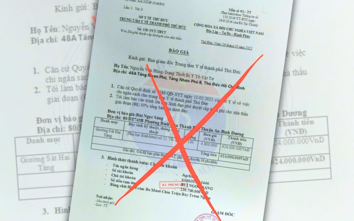 Giả chữ ký giám đốc trung tâm y tế xin cấp kinh phí 624 triệu đồng cho nhà thầu