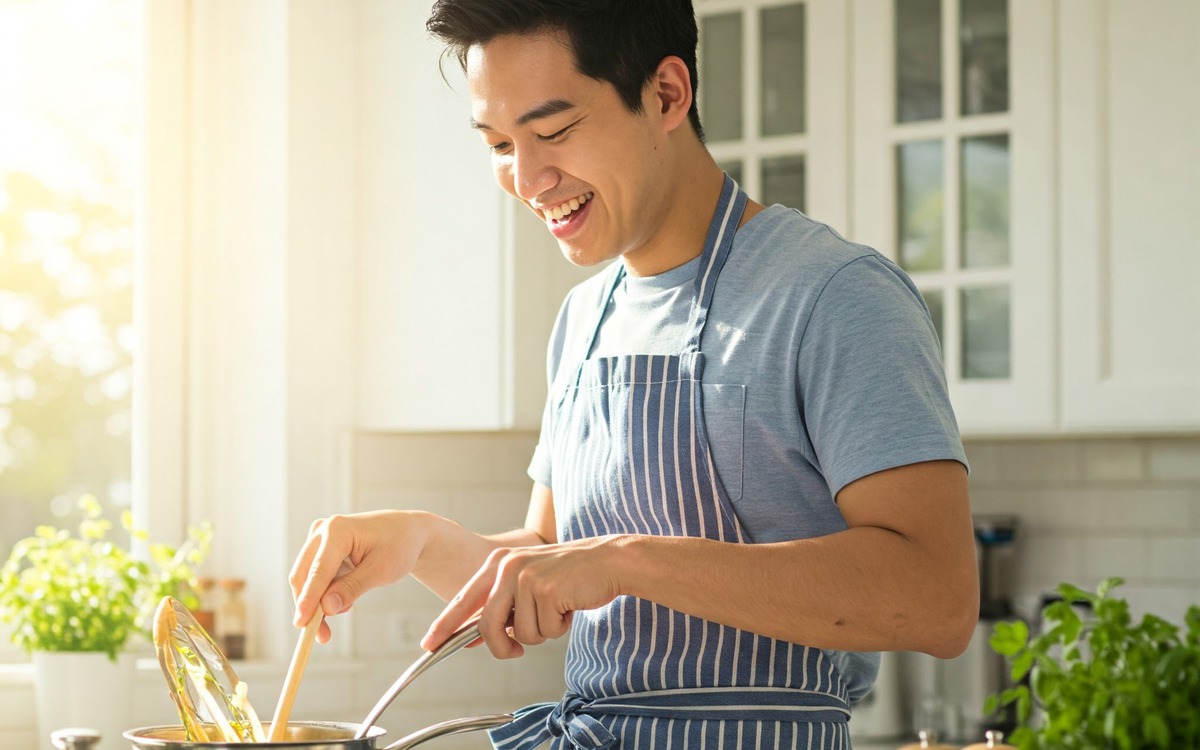 Bất ngờ vợ xung phong vào bếp nấu món ngon đãi chồng ngày 8-3