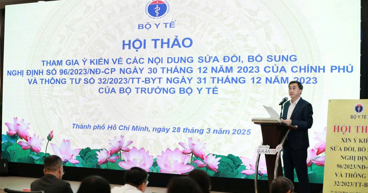 Bộ Y tế tổ chức hội thảo lấy ý kiến về Nghị định 96 và Thông tư 32