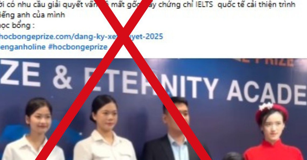 Giả mạo Bộ Giáo dục thông báo giảm 80% học phí khóa học IELTS