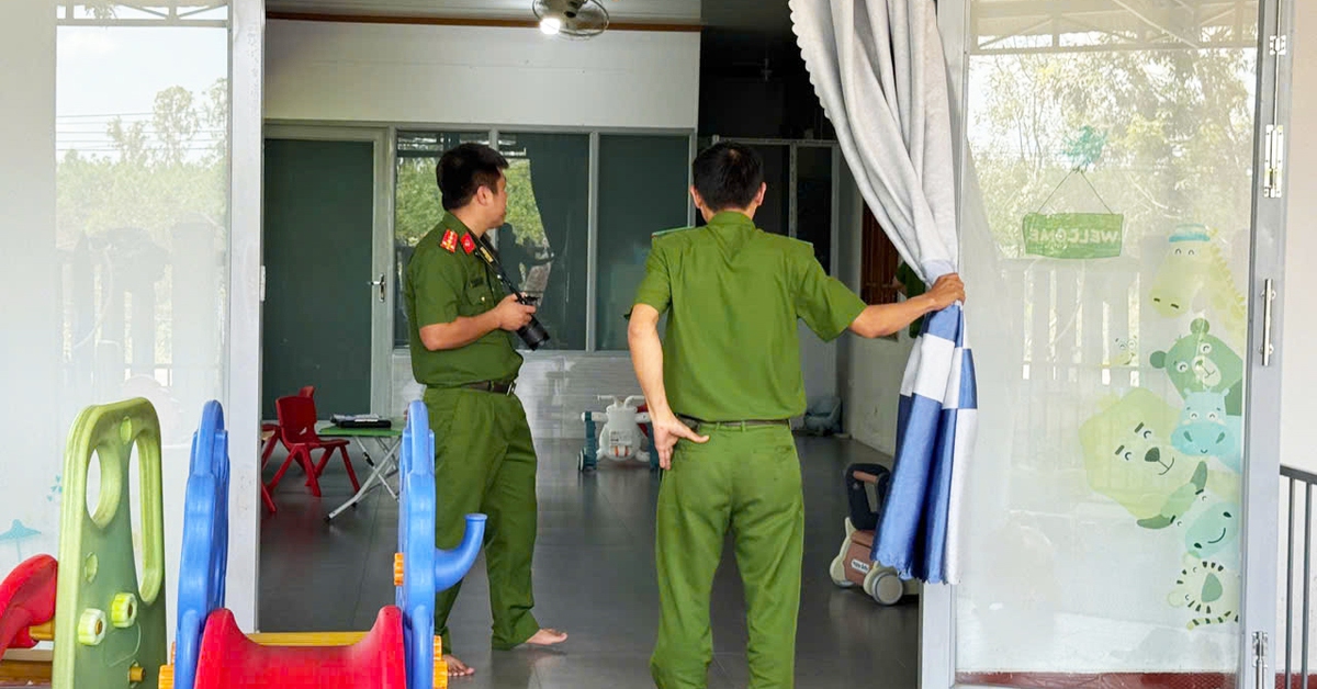 Trưa 12-4, công an làm việc tại nhóm trẻ tư thục sau vụ bạo hành