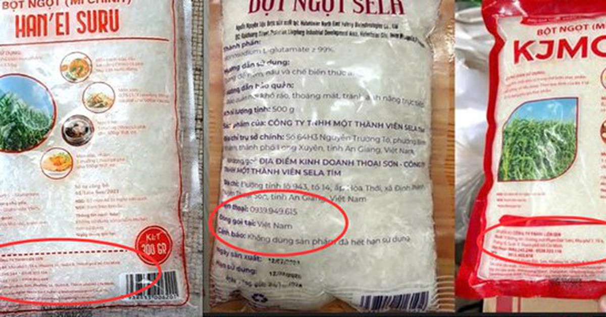 Cẩn trọng với bột ngọt không rõ xuất xứ, chỉ ghi ‘đóng gói tại Việt Nam’
