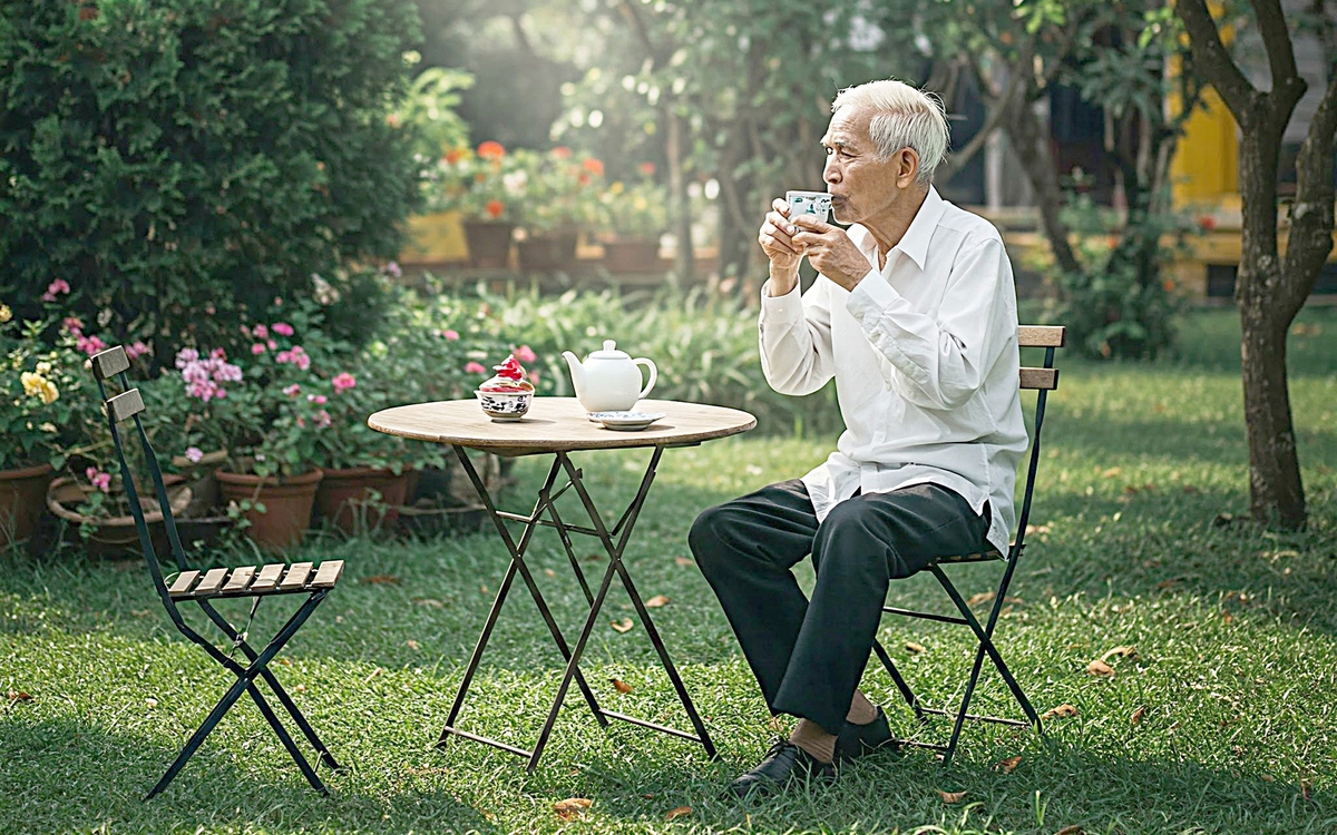 Ba ngồi đâu đó, lâu lâu