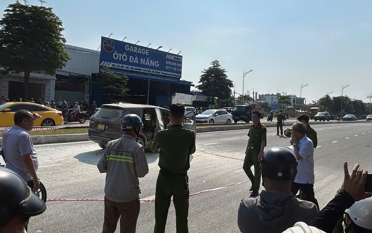 Cảnh sát phong tỏa hiện trường vụ người đàn ông và phụ nữ chết trên đường phố Đà Nẵng