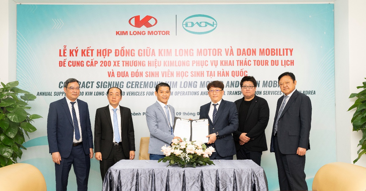 Xe buýt điện của Kim Long Motor sẽ đưa đón học sinh tại Hàn Quốc