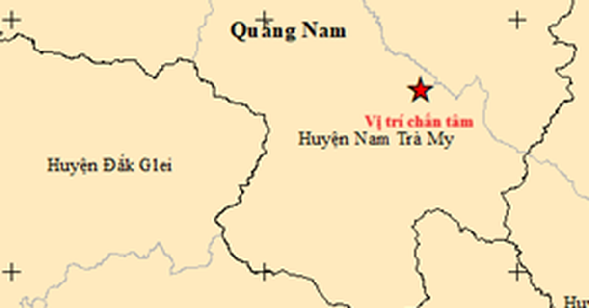 Động đất ở Nam Trà My, Quảng Nam