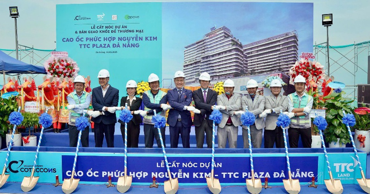 TTC Plaza Đà Nẵng chính thức cất nóc, bàn giao khối đế thương mại cho AeonMall Việt Nam đúng tiến độ