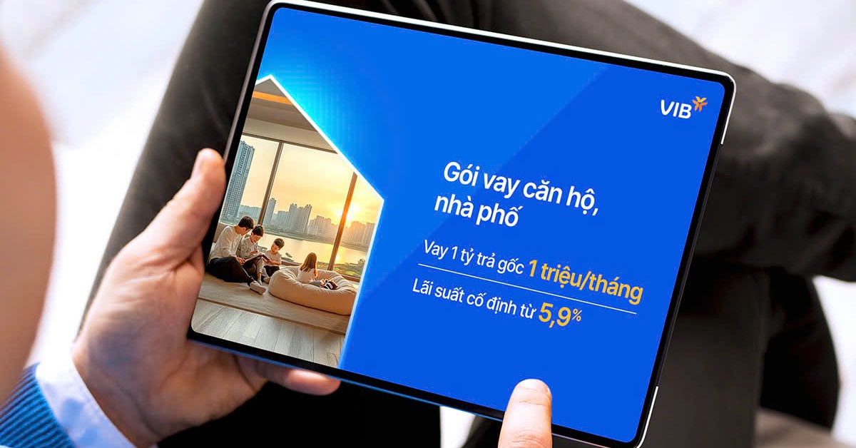 Mua nhà: Vay 1 tỉ trả gốc chỉ 1 triệu đồng/tháng tại VIB