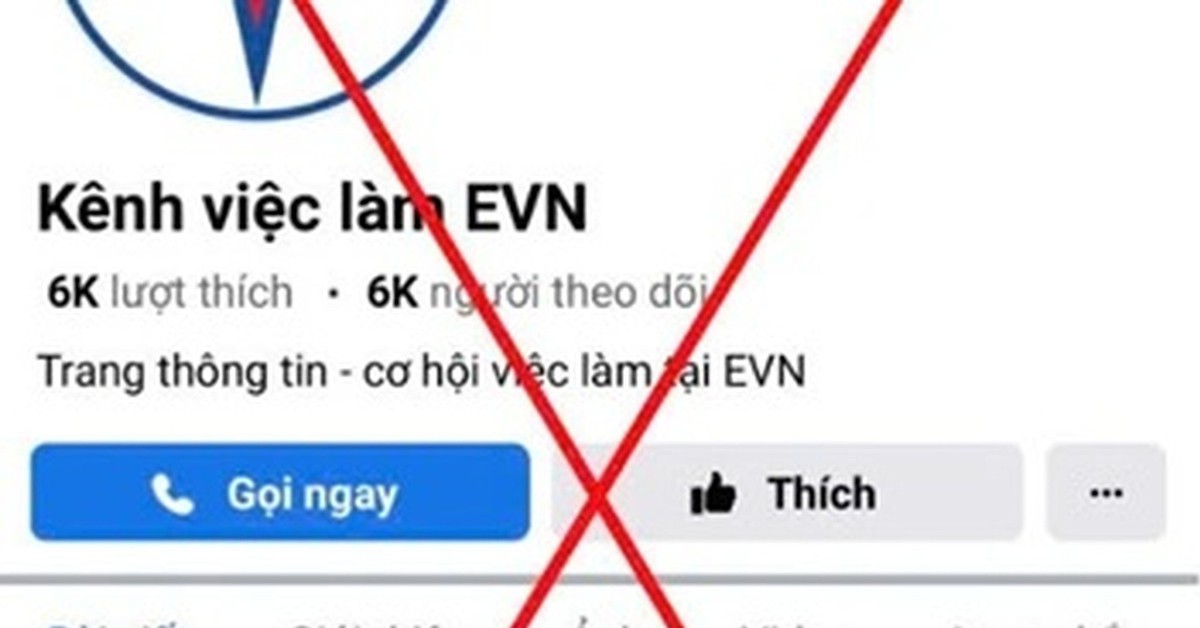 Tập đoàn Điện lực Việt Nam cảnh báo fanpage tuyển dụng giả mạo