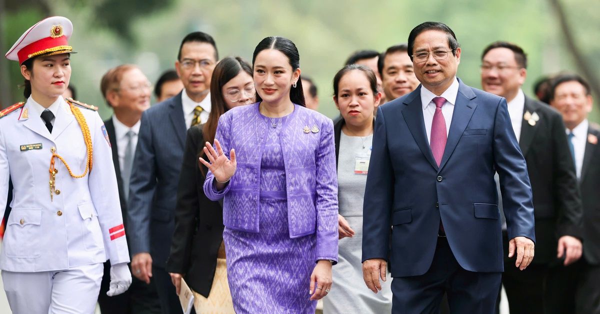 Lễ đón Thủ tướng Thái Lan Paetongtarn Shinawatra thăm Việt Nam