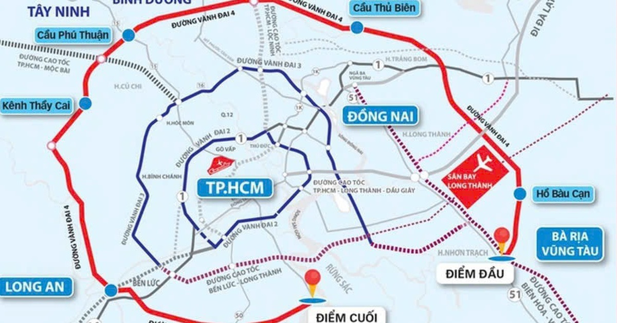 Chuẩn bị hơn 10.000 tỉ để giải phóng mặt bằng dự án vành đai 4 TP.HCM qua Đồng Nai