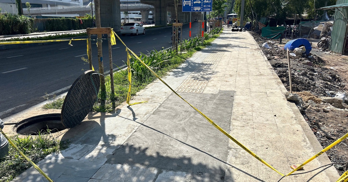 Đã khắc phục xong điểm lún vỉa hè đường nối Trần Quốc Hoàn - Cộng Hòa