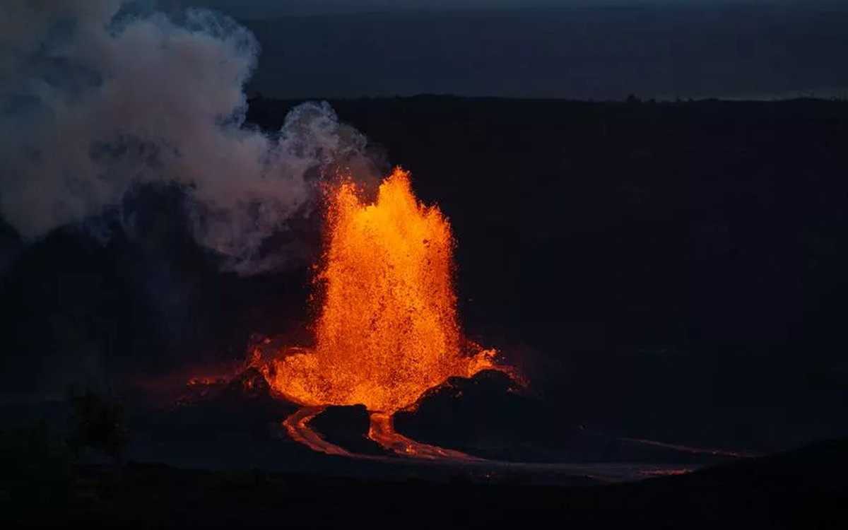 Hình ảnh hiếm có từ vụ phun trào núi lửa ở Hawaii