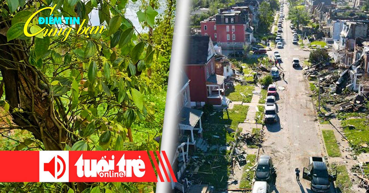 Điểm tin 18h: Giá tiêu xuất khẩu tăng mạnh; Bão lớn và lốc xoáy gây nhiều thiệt hại ở Mỹ