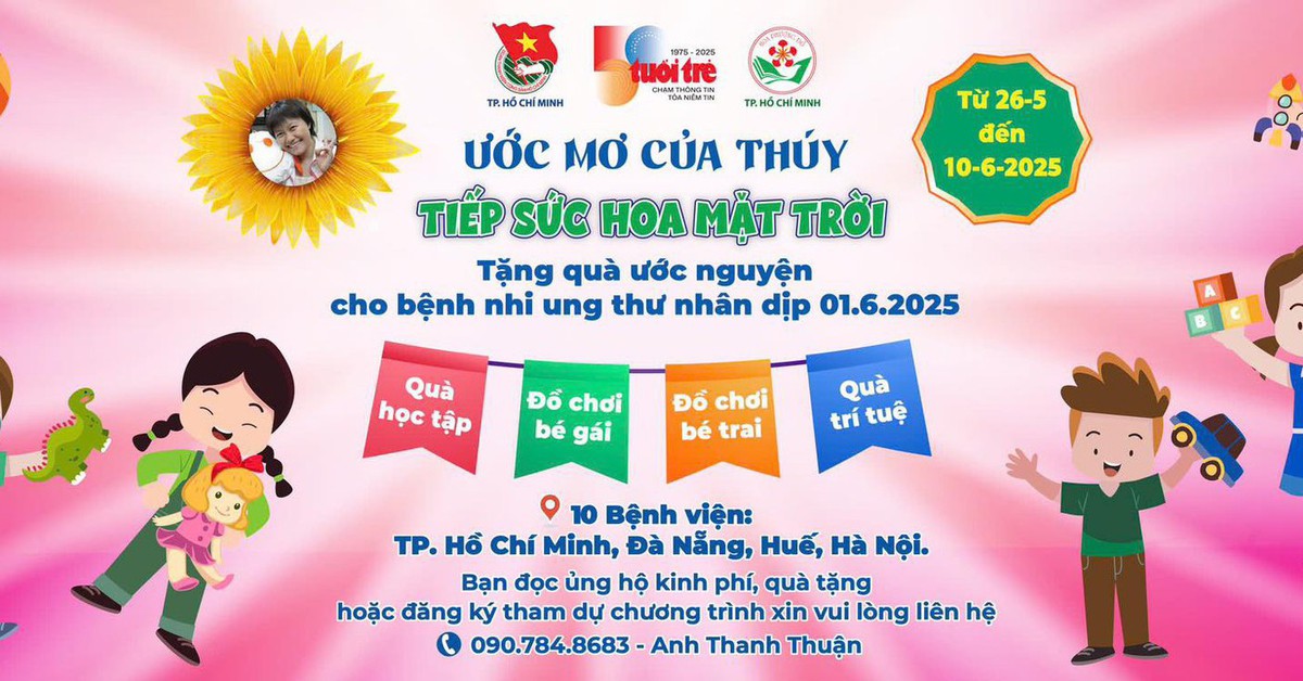 Mời bạn góp 1 món quà, gieo 1 ước mơ cùng Tiếp sức hoa mặt trời