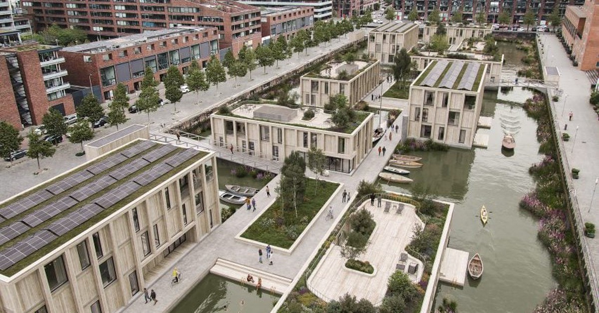 'Khu nhà nổi lớn nhất châu Âu' làm hồi sinh bến tàu Rotterdam xưa