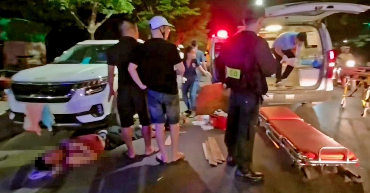 Xe taxi bỏ chạy sau va chạm với xe máy, bỏ mặc hai người bị thương giữa đường