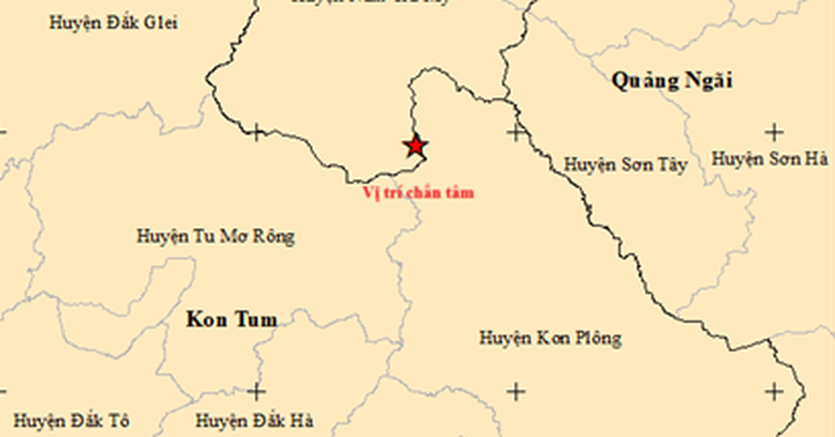 Động đất 4,2 độ ở Kon Tum