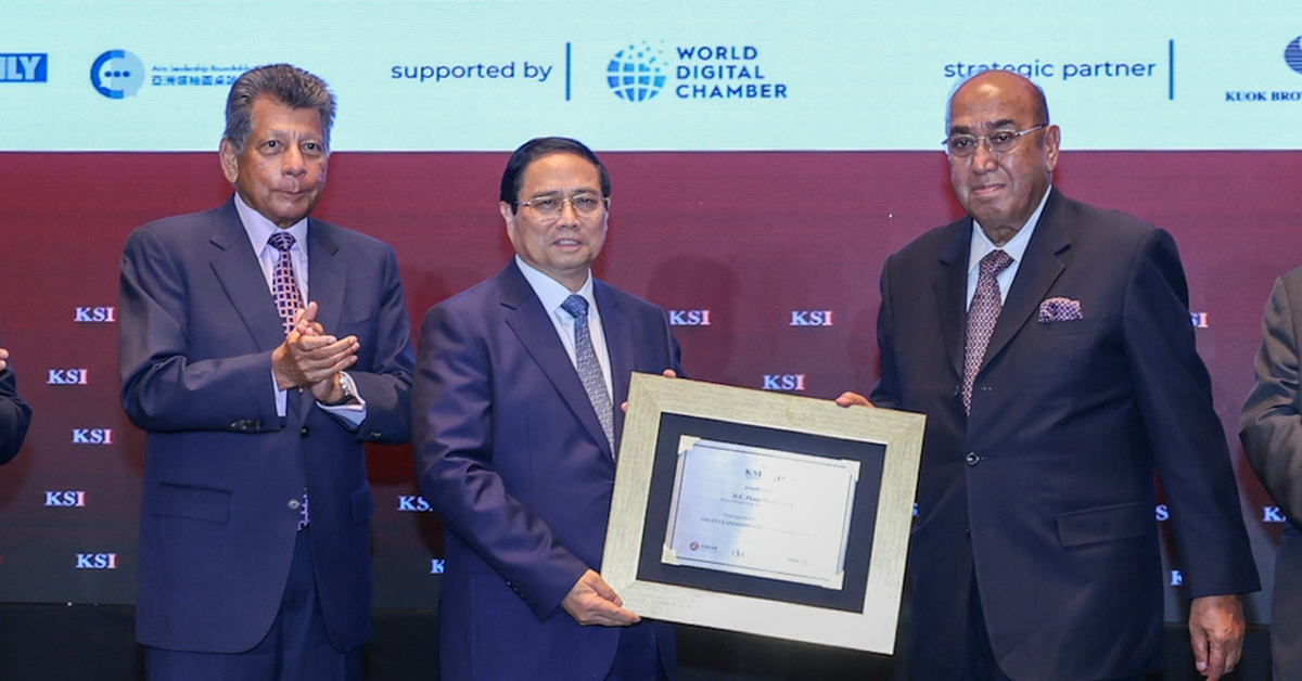 Thủ tướng Phạm Minh Chính được vinh danh là Nhà Lãnh đạo ASEAN tiêu biểu 2025
