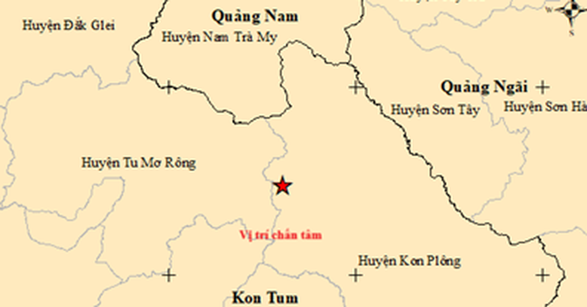 Quảng Nam và Kon Tum xảy ra liên tiếp 13 trận động đất