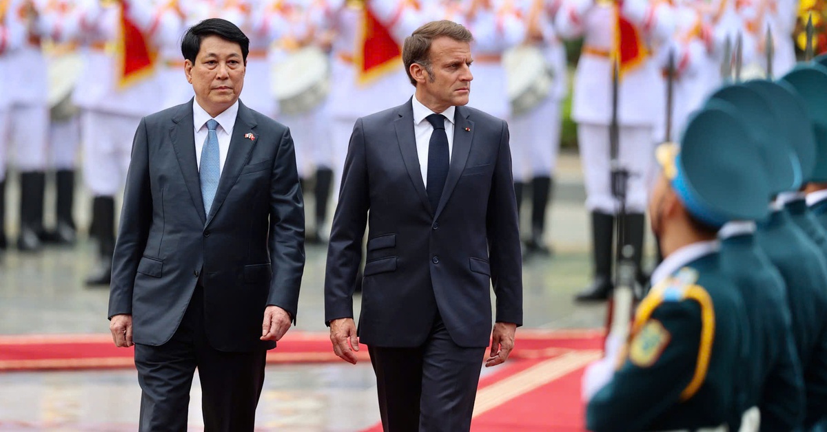 Lễ đón Tổng thống Pháp Macron thăm cấp nhà nước Việt Nam