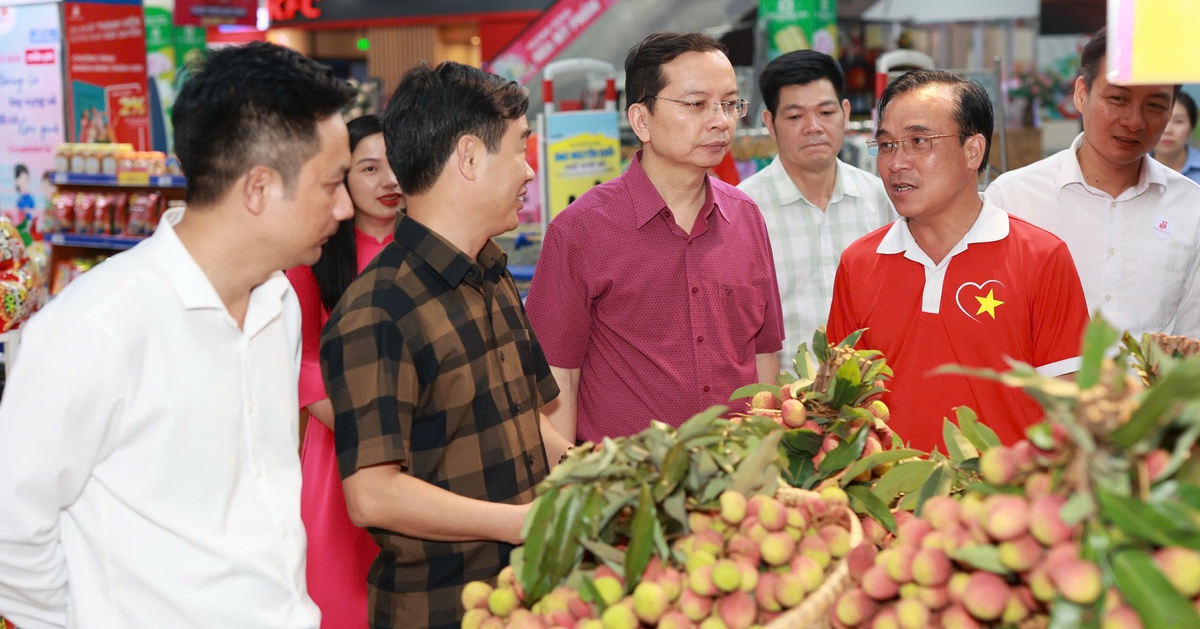 Vải thiều Lục Ngạn lên kệ siêu thị