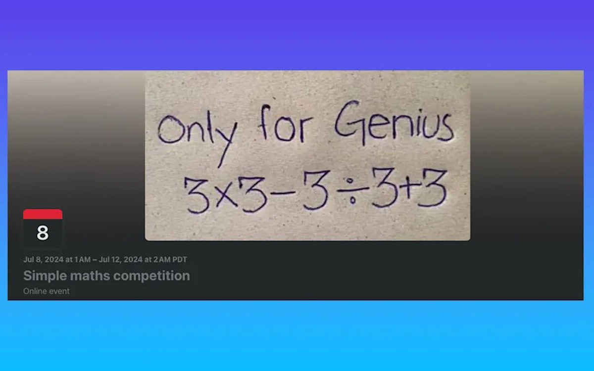 'Cuộc thi toán học' gây tranh cãi suốt một năm trên Facebook