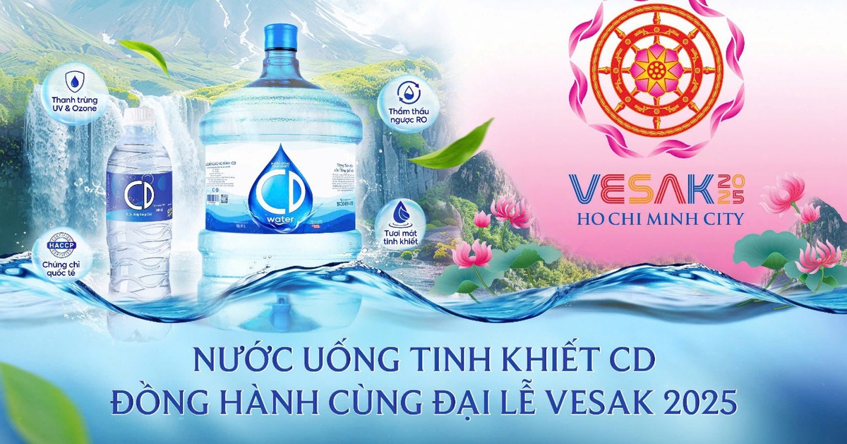Nước uống tinh khiết CD đồng hành Đại lễ Phật đản Vesak 2025