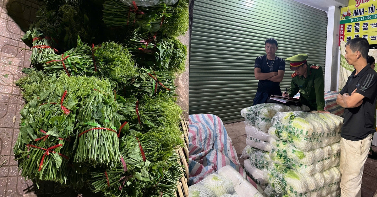Thu giữ hơn 3 tạ rau quả nhiễm hóa chất độc hại