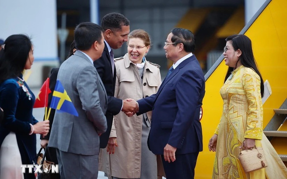Thủ tướng Phạm Minh Chính bắt đầu thăm chính thức Thụy Điển