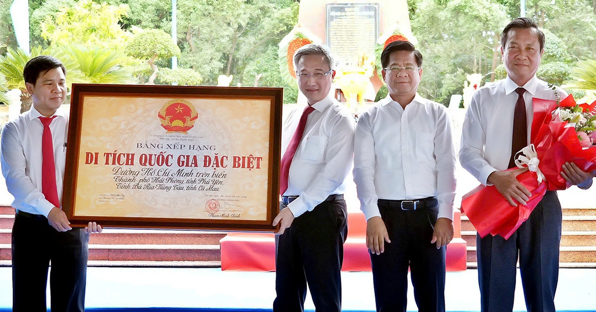 Đường Hồ Chí Minh trên biển ở Bà Rịa - Vũng Tàu đón bằng xếp hạng di tích quốc gia đặc biệt