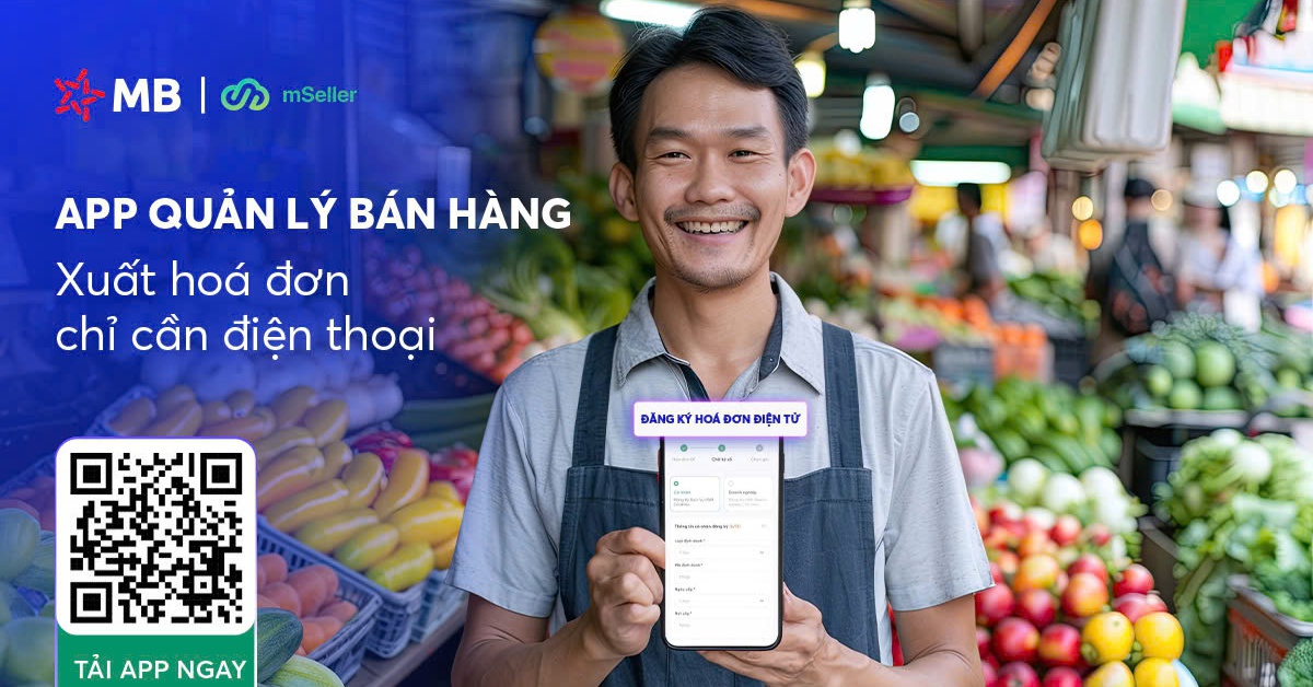 MB tặng ứng dụng quản lý bán hàng, xuất hóa đơn điện tử chỉ cần điện thoại