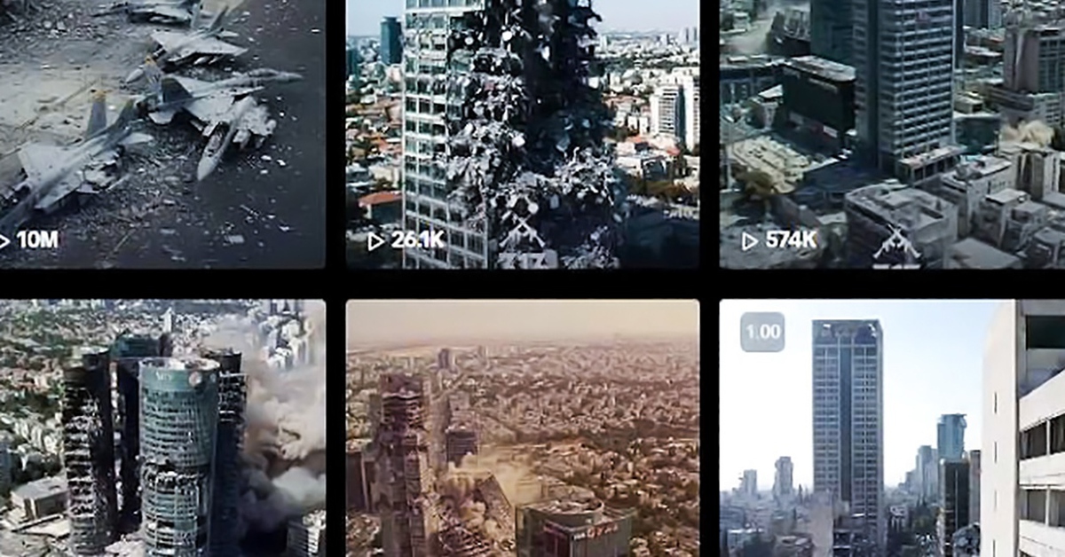 Nhiều video Iran tàn phá Tel Aviv gây sốt trên mạng là giả, do AI tạo ra