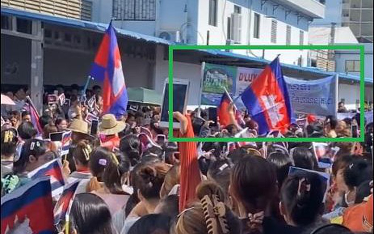 Video người dân Campuchia biểu tình yêu cầu ông Hun Manet từ chức là giả
