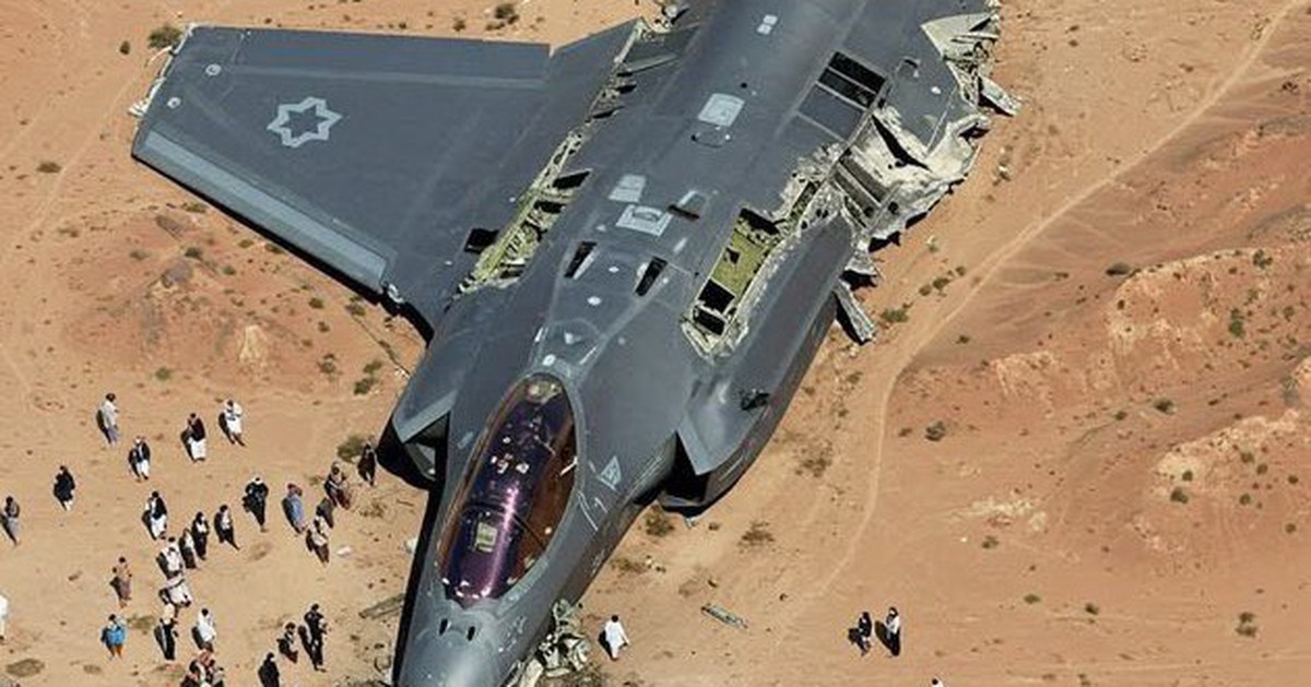 Hình ảnh máy bay chiến đấu F-35 của Israel bị Iran bắn gãy cánh là giả