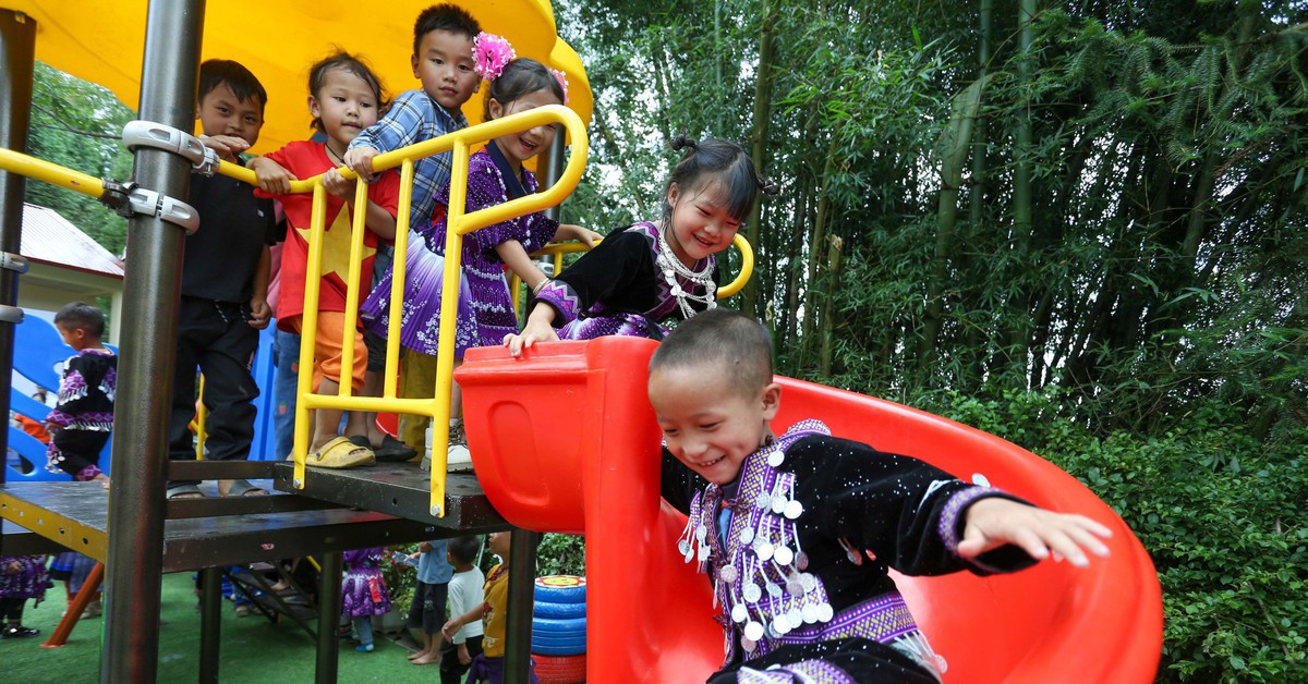 Từ đóng góp của bạn đọc Tuổi Trẻ, khánh thành trường mầm non ở Lào Cai bị ảnh hưởng mưa bão Yagi