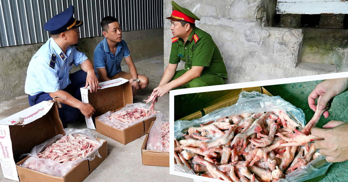 Phát hiện 1 tấn chân gà nhập từ Paraguay không có hóa đơn