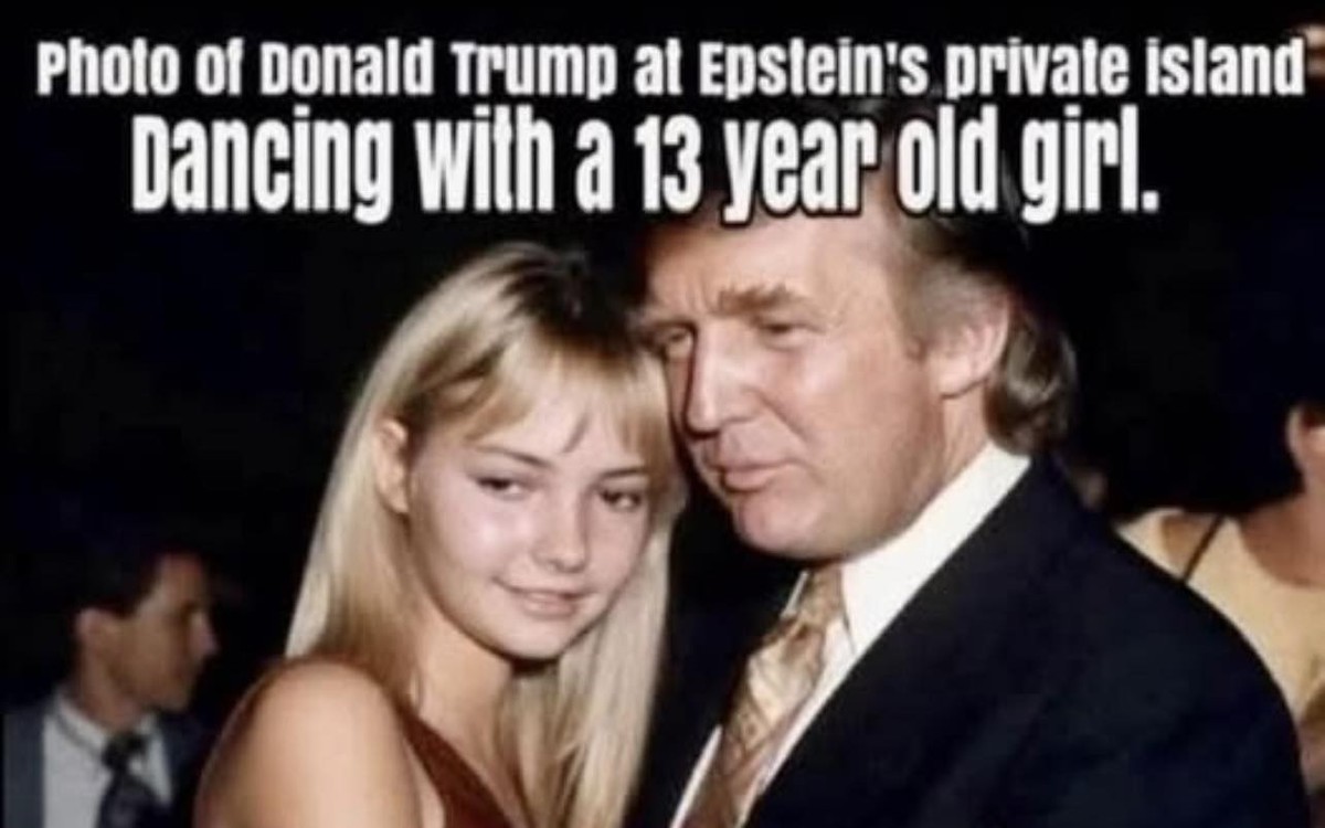 Bức ảnh ông Trump thân mật với một bé gái 13 tuổi là giả