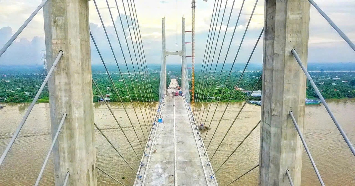 Cầu Rạch Miễu 2 đã hoàn thành 95%