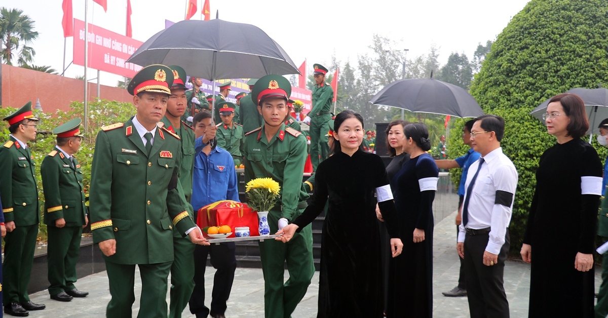 Truy điệu, an táng 89 hài cốt liệt sĩ về lòng đất mẹ