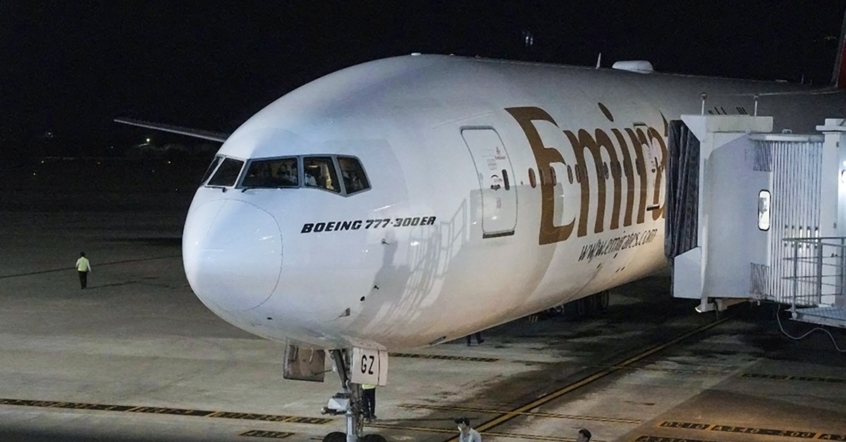 Máy bay của hãng hàng không lớn nhất thế giới Emirates đưa khách từ Dubai tới Đà Nẵng