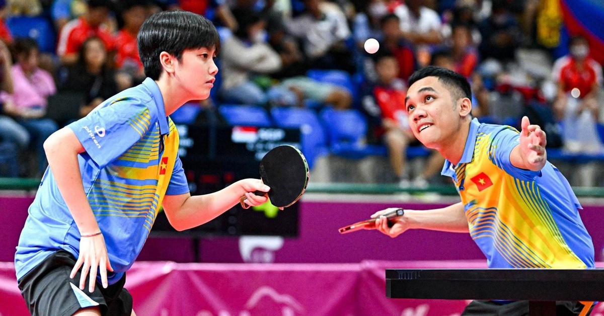 Nhà vô địch bóng bàn quốc gia Đinh Anh Hoàng và các đồng đội được thưởng hơn 1,2 tỉ đồng