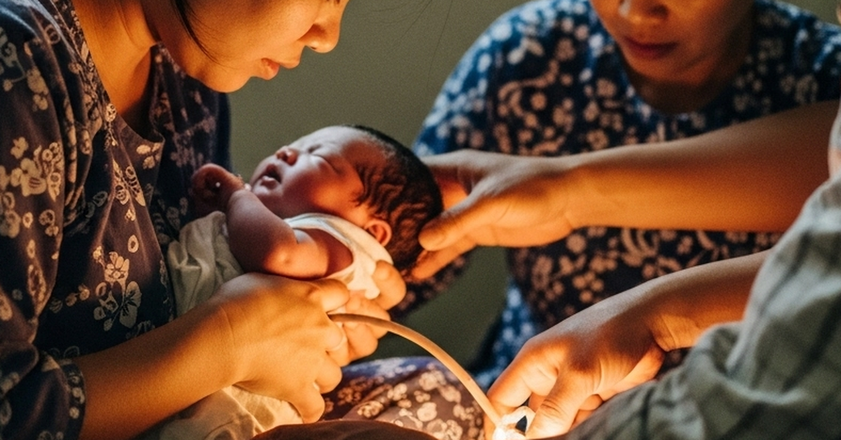 Sản phụ ở Đồng Nai sinh con 'thuận tự nhiên', không cắt dây rốn, ngâm bánh nhau trong thau muối hột